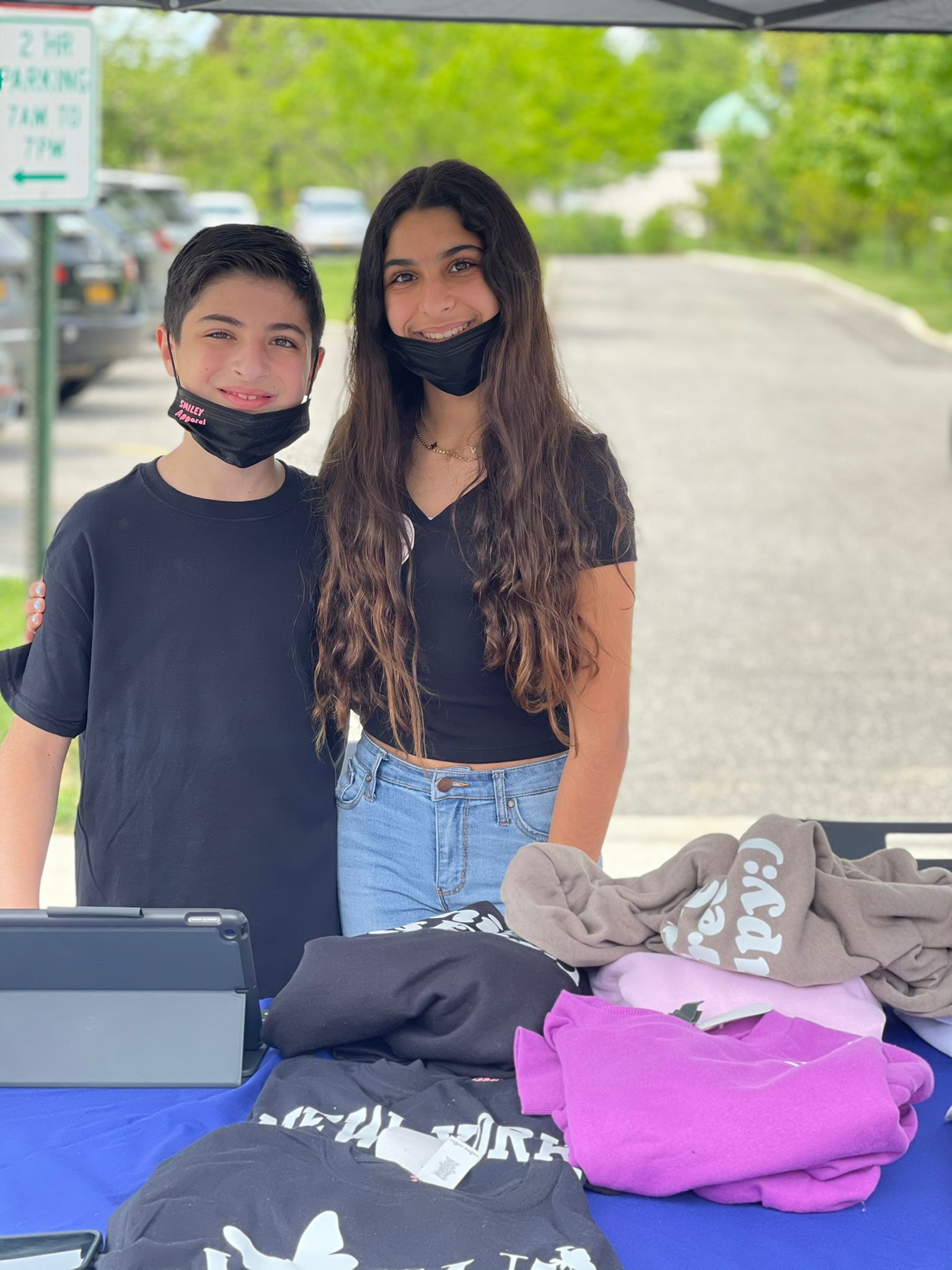 Brandon Baratian and Nava Sedaghat with their apparel business