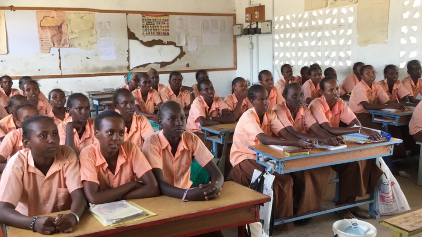 Students in Kenya classroom partnership program